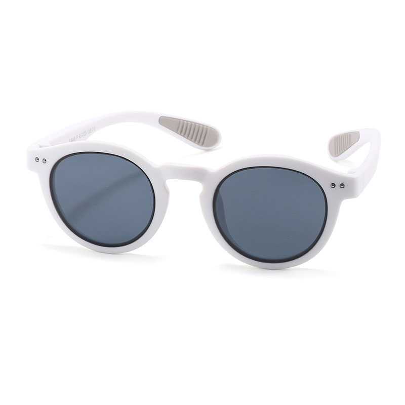 Fashion Shark White【pc Movie】 Tac Round Small Frame Sunglasses