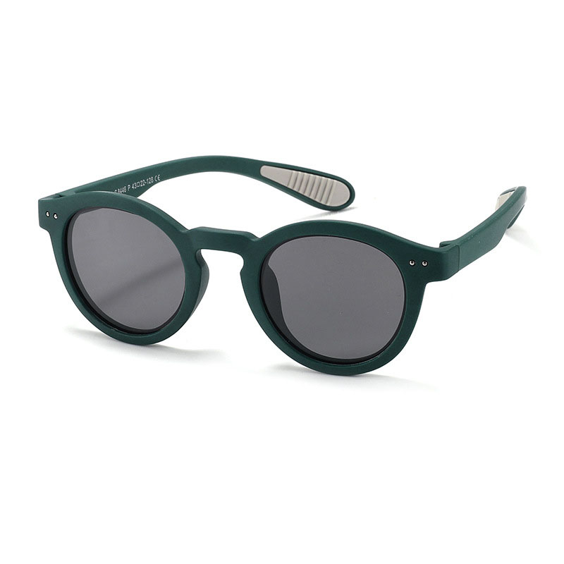Fashion Forest Green [tac Polarizer] Tac Round Small Frame Sunglasses