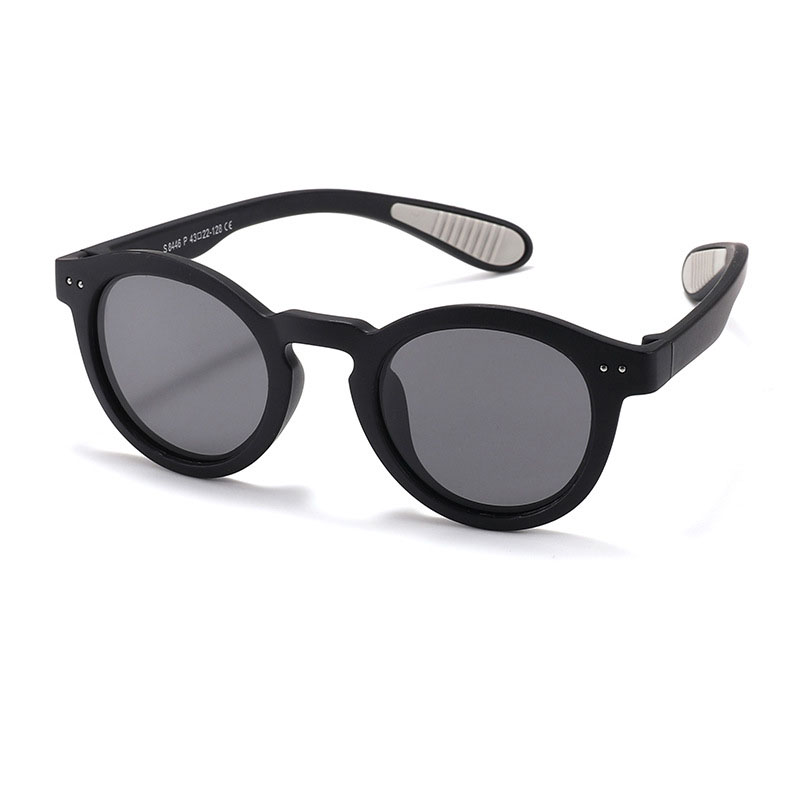 Fashion Octopus Black [tac Polarizer] Tac Round Small Frame Sunglasses