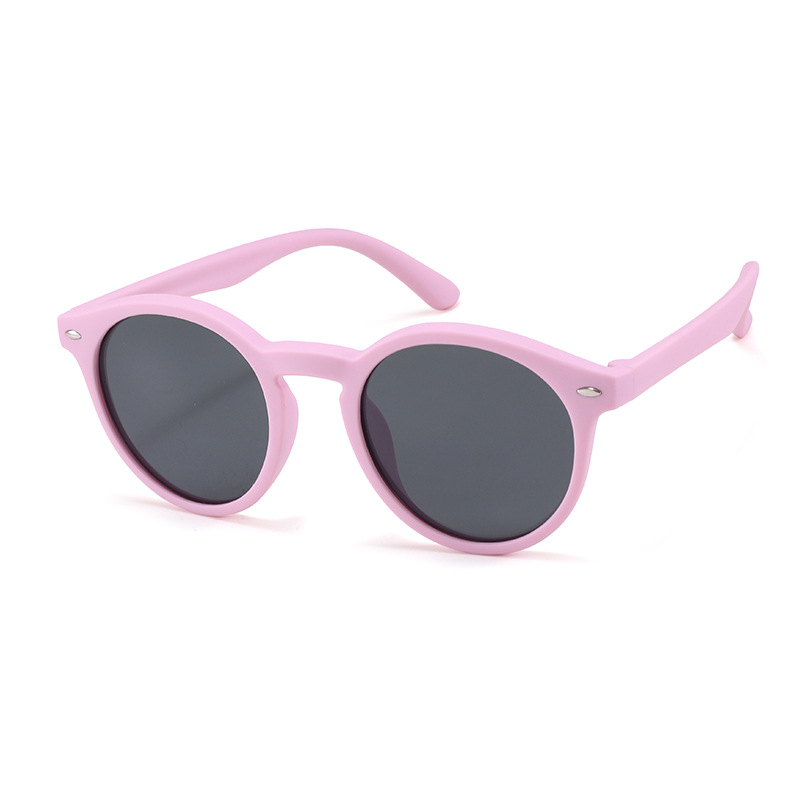 Fashion Pink Frame Tac Round Small Frame Sunglasses