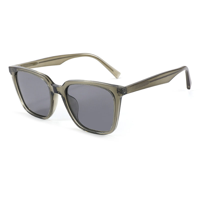 Fashion Green Frame Black And Gray Film-c4 Tac Square Large Frame Sunglasses