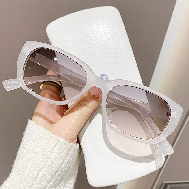 Fashion Gray Frame Gray Powder Piece Pc Small Frame Sunglasses