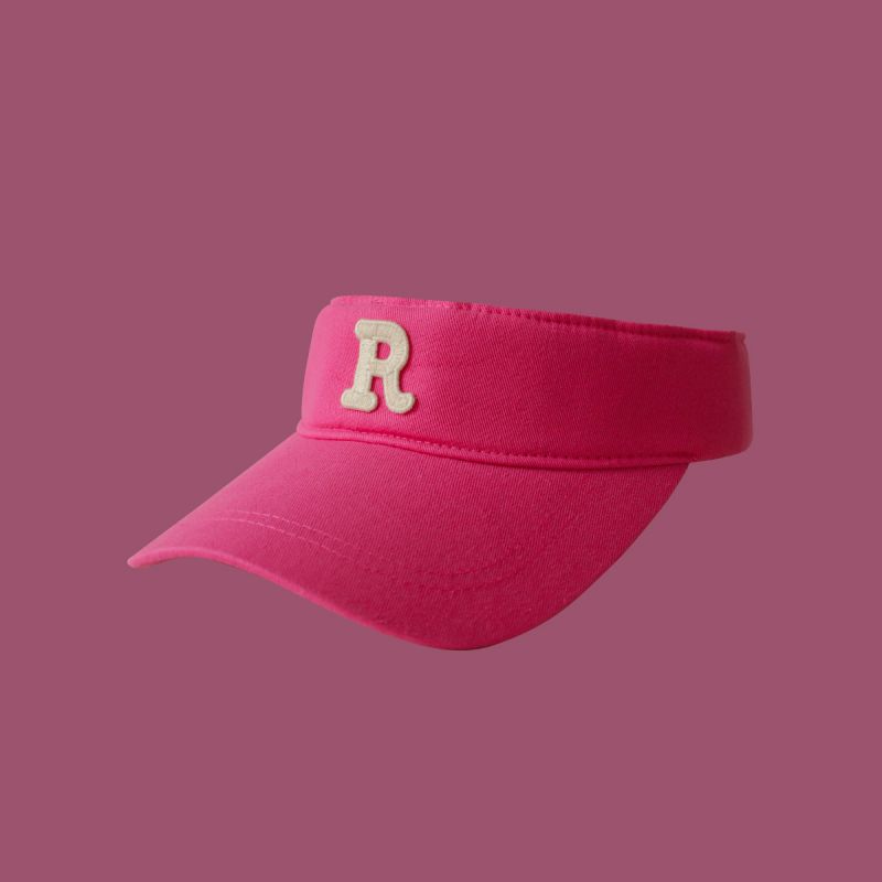 Fashion R Logo Sports Empty Top Hat Cotton Embroidered Lettered Hat