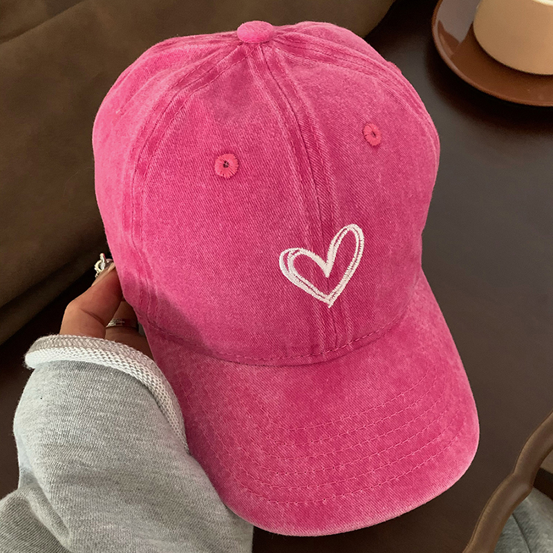 Fashion Rose Red Love Embroidered Baseball Cap