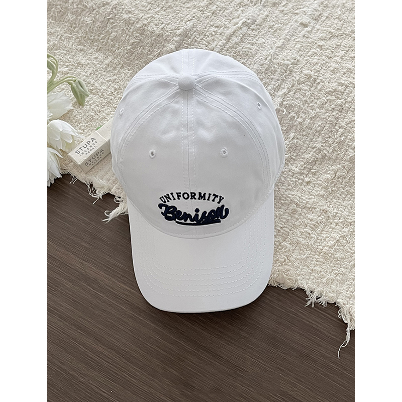 Fashion White Cotton Embroidered Baseball Cap