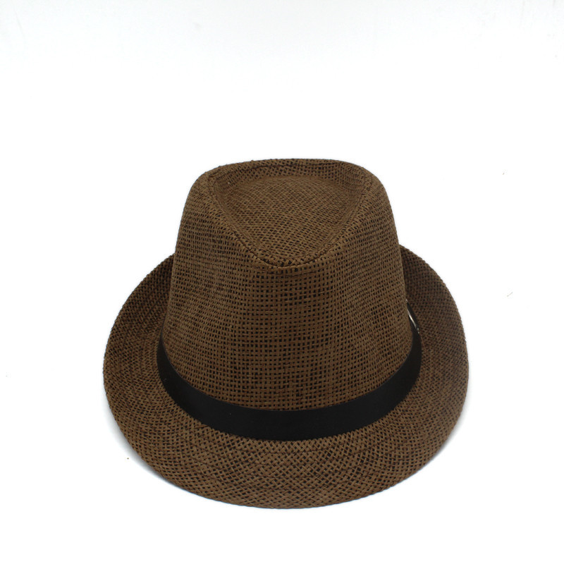 Fashion Brown Straw Jazz Hat