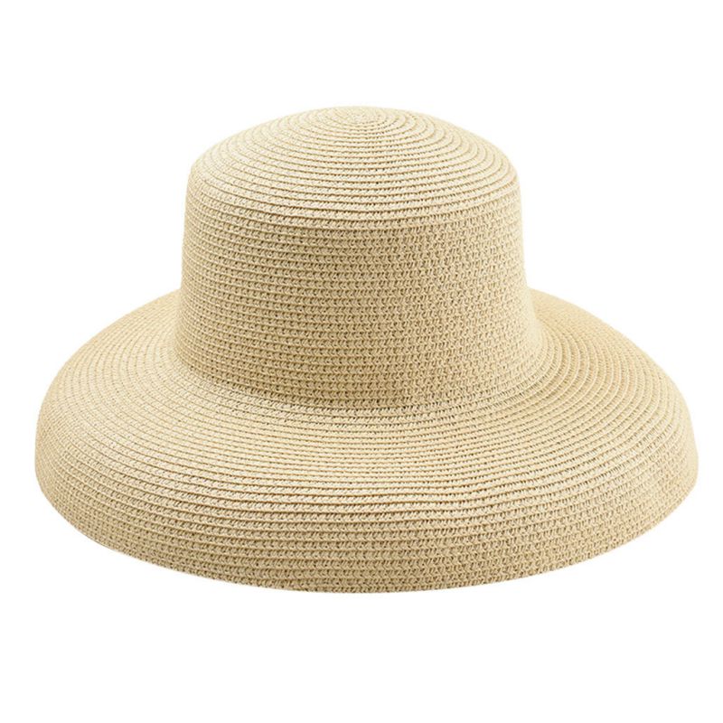 Fashion Beige Flat Top Large Brim Sun Hat