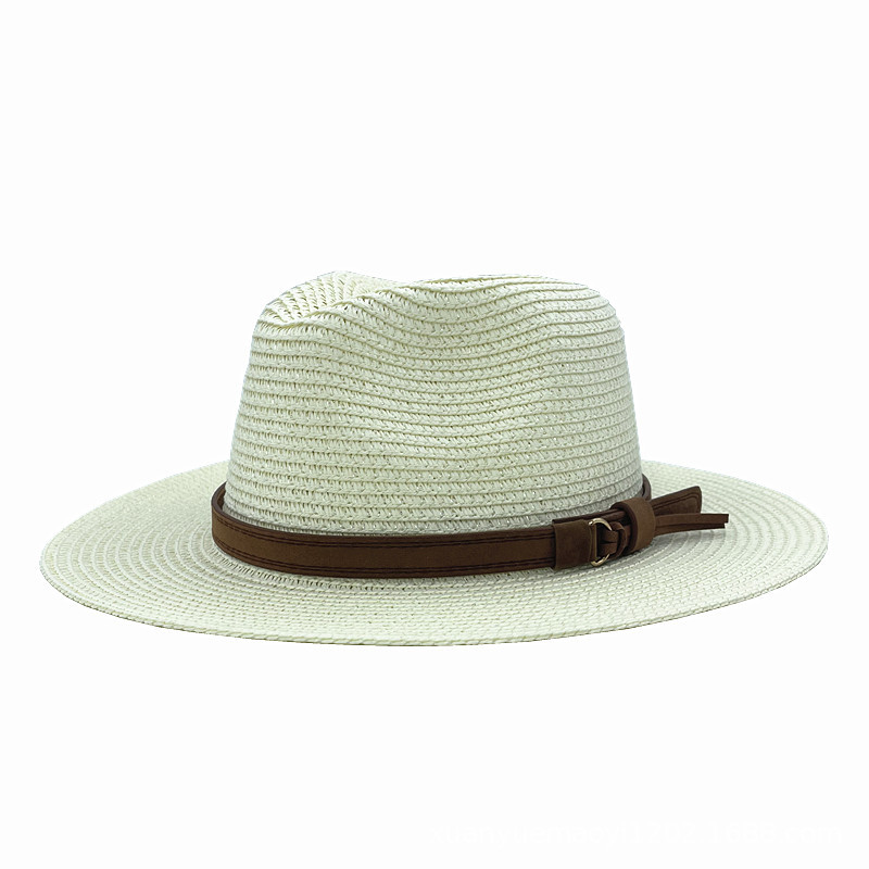 Fashion Milky Straw Large Brim Sun Hat