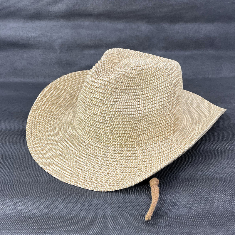 Fashion Khaki Straw Raised Brim Large Brimmed Sun Hat