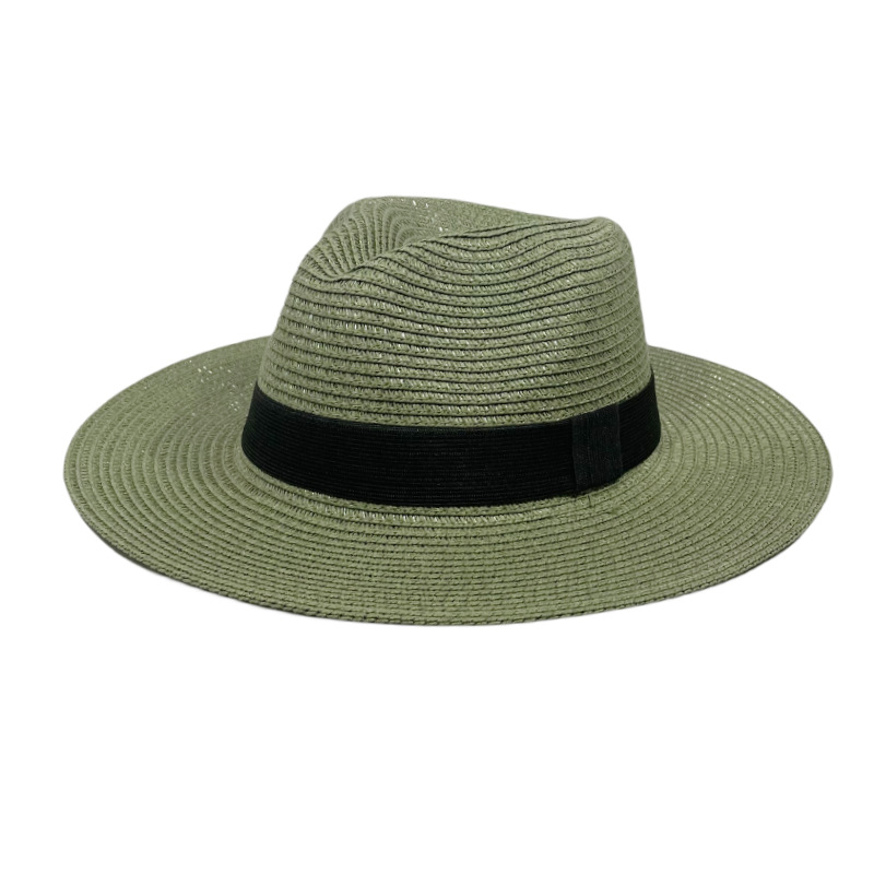 Fashion Armygreen Straw Large Brim Sun Hat