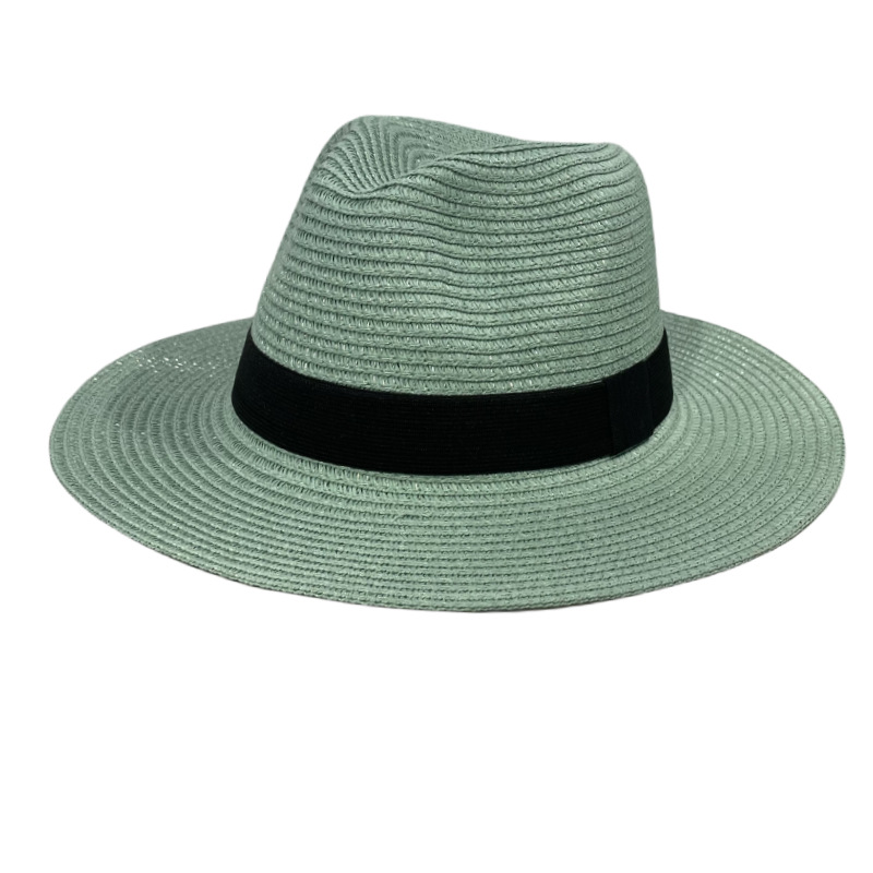 Fashion Light Green Straw Large Brim Sun Hat