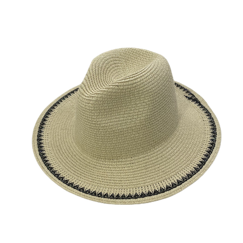 Fashion Off White Straw Large Brim Sun Hat