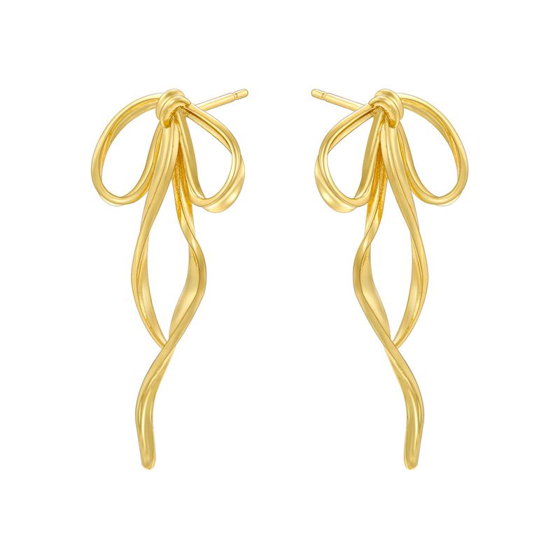 Fashion 7# Copper Bow Earrings