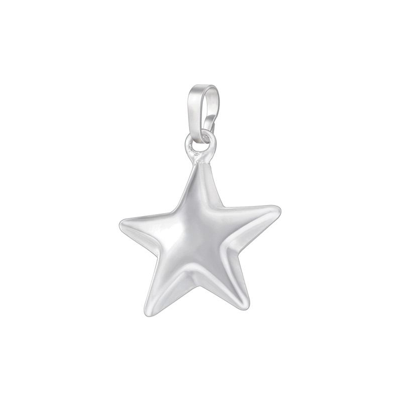 Fashion White Gold Gold-plated Copper Five-pointed Star Pendant