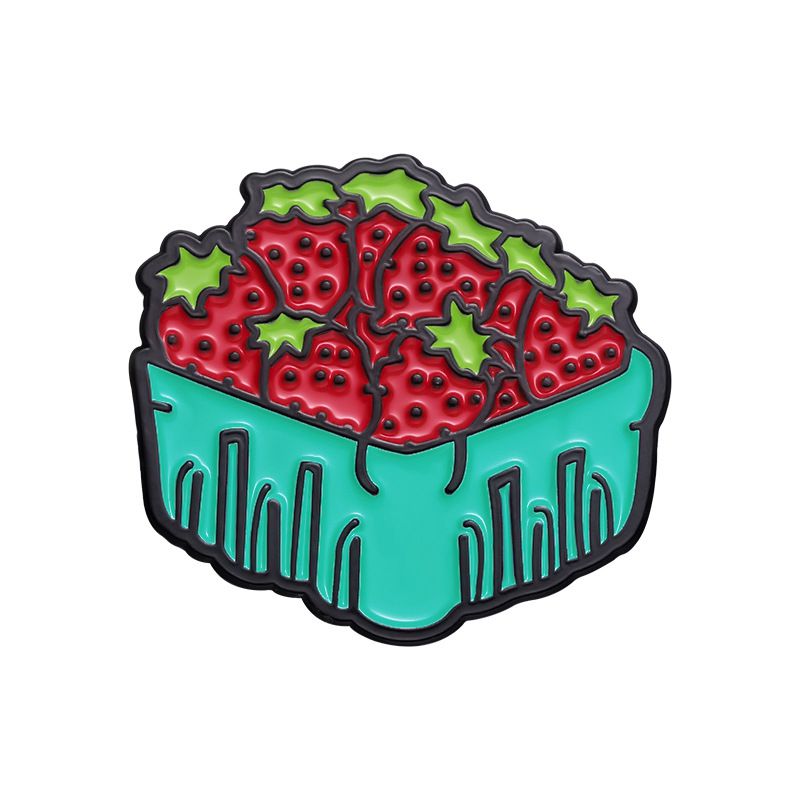 Fashion Strawberry Alloy Cartoon Strawberry Brooch