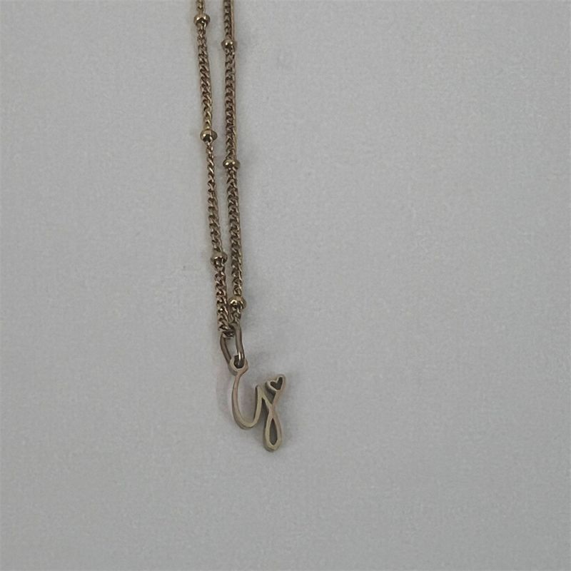 Fashion G Stainless Steel 26 Letter Necklace