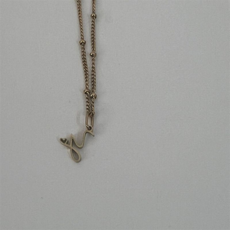 Fashion Y Stainless Steel 26 Letter Necklace