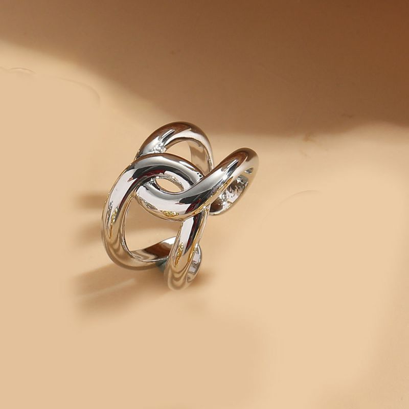 Fashion Cross Buckle (silver) Gold Plated Copper Cross Buckle Ring