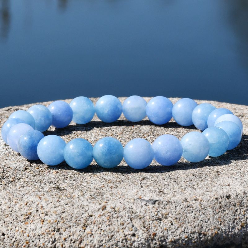 Fashion Blue Aquamarine Beaded Bracelet