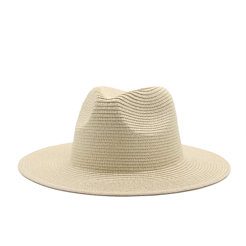 Fashion Beige Straw Large Brimmed Sun Hat