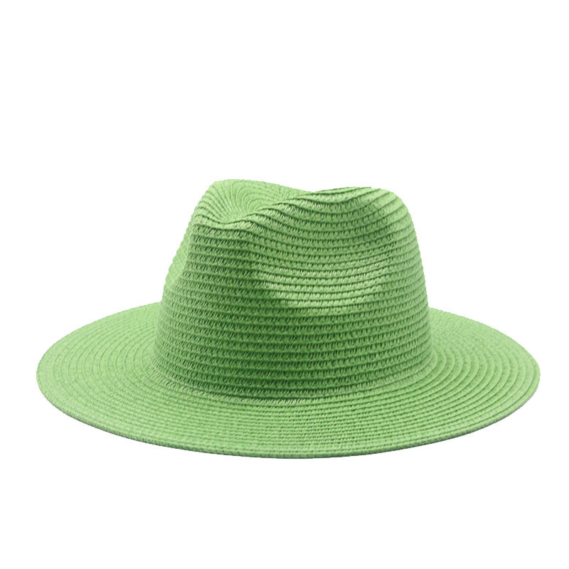 Fashion Light Green Straw Large Brimmed Sun Hat