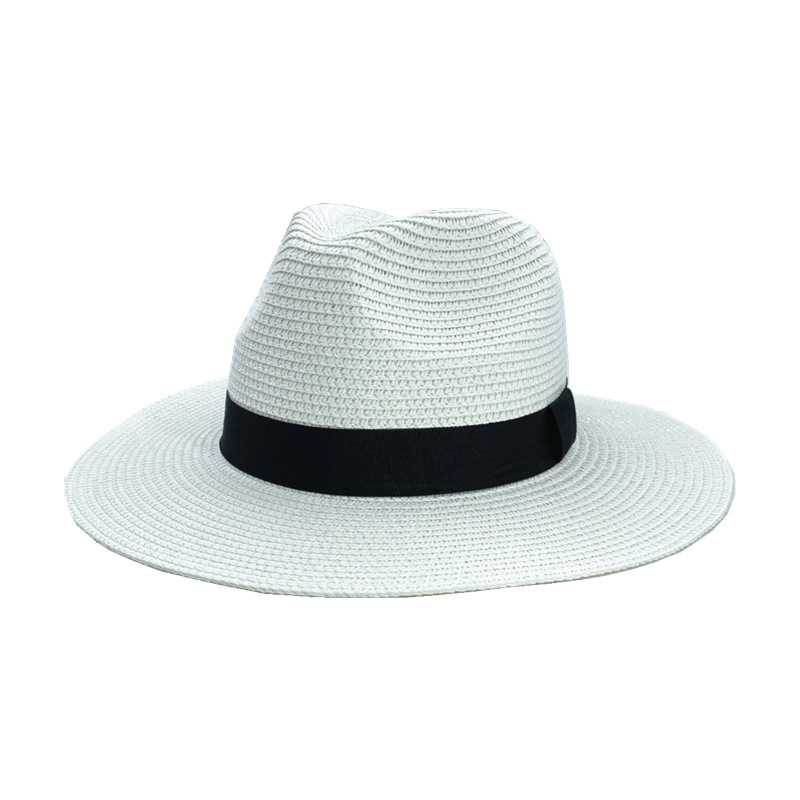 Fashion White Straw Large Brim Sun Hat