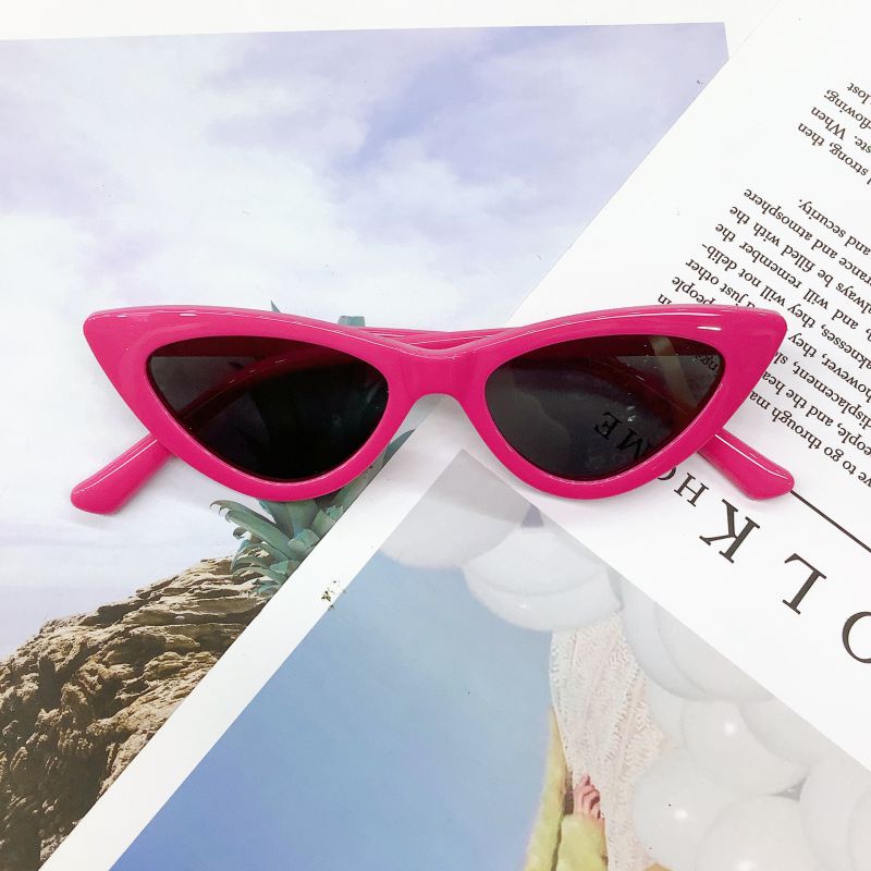 Fashion Rose Red/grey Pc Cat-eye Children's Sunglasses