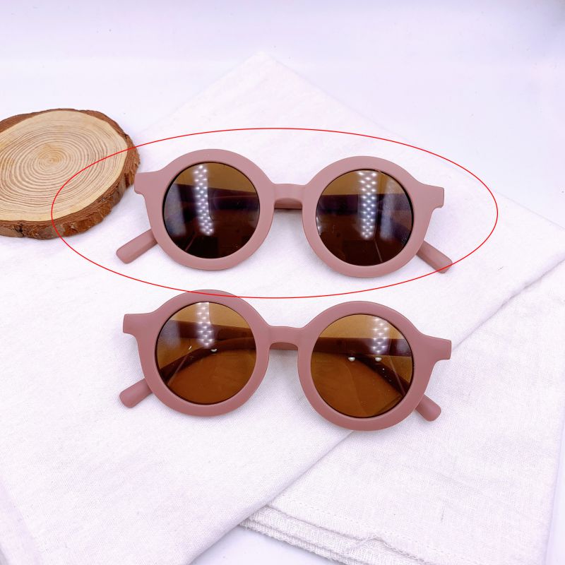 Fashion Dark Pink (metal Hinge)-adult Pc Round Sunglasses