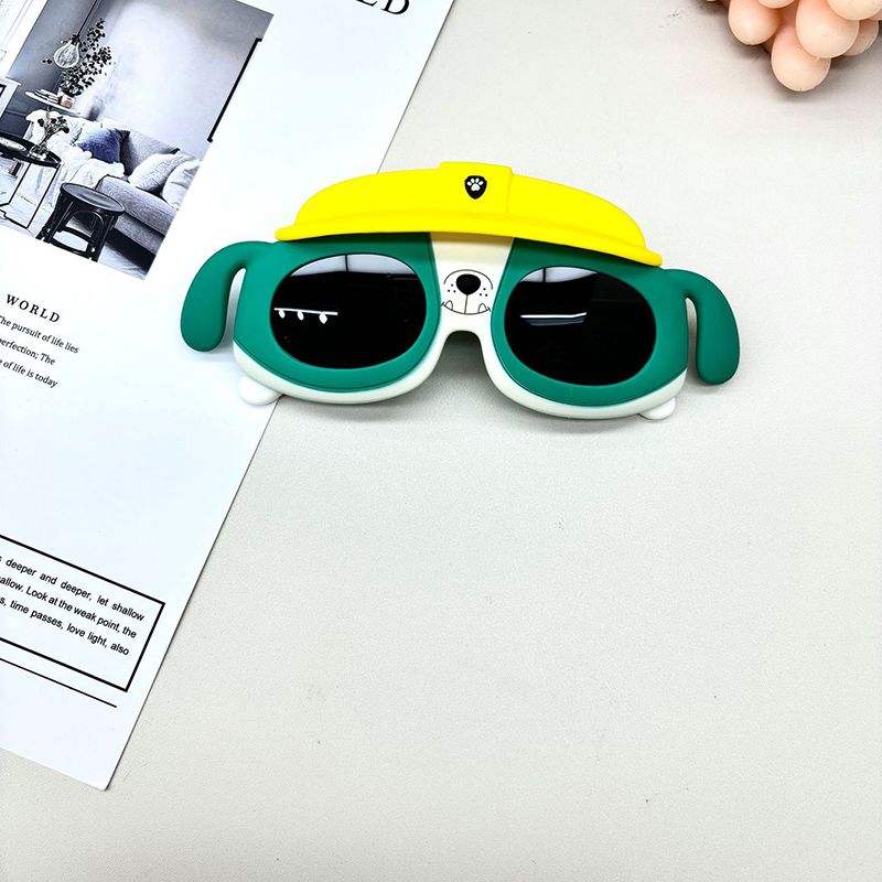 Fashion C4 Green Pc Silicone Cartoon Sunglasses