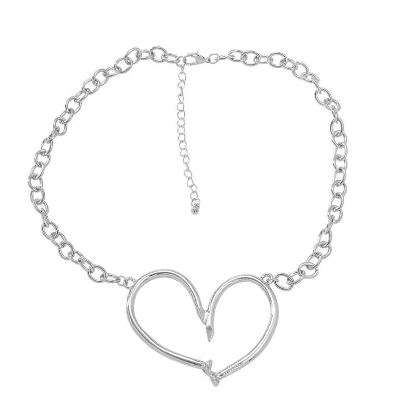 Fashion Silver Alloy Love Necklace