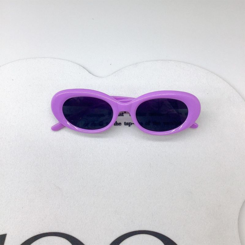 Fashion Purple Frame-children Pc Oval Small Frame Children's Sunglasses