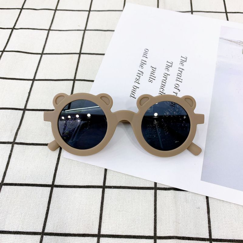 Fashion Temperament Coffee Pc Round Children's Sunglasses