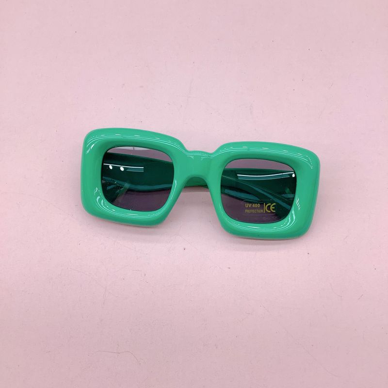 Fashion Green Frame-children Pc Square Children's Sunglasses