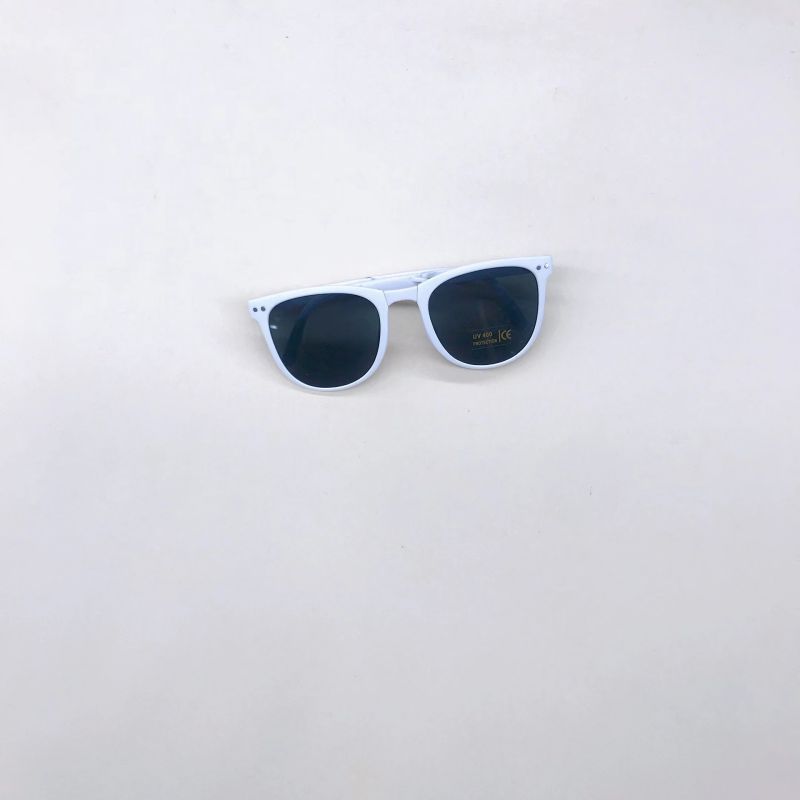 Fashion Real White-grey (single Lens) Pc Large Frame Children's Sunglasses