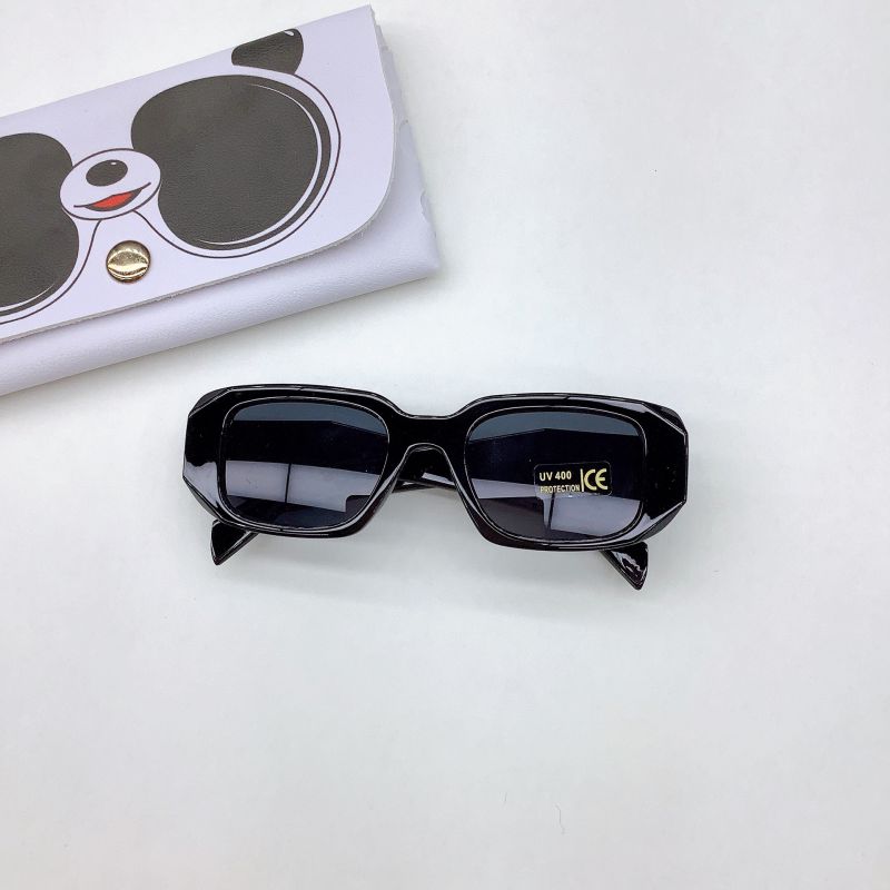 Fashion Black Pc Square Cut-edge Children's Sunglasses