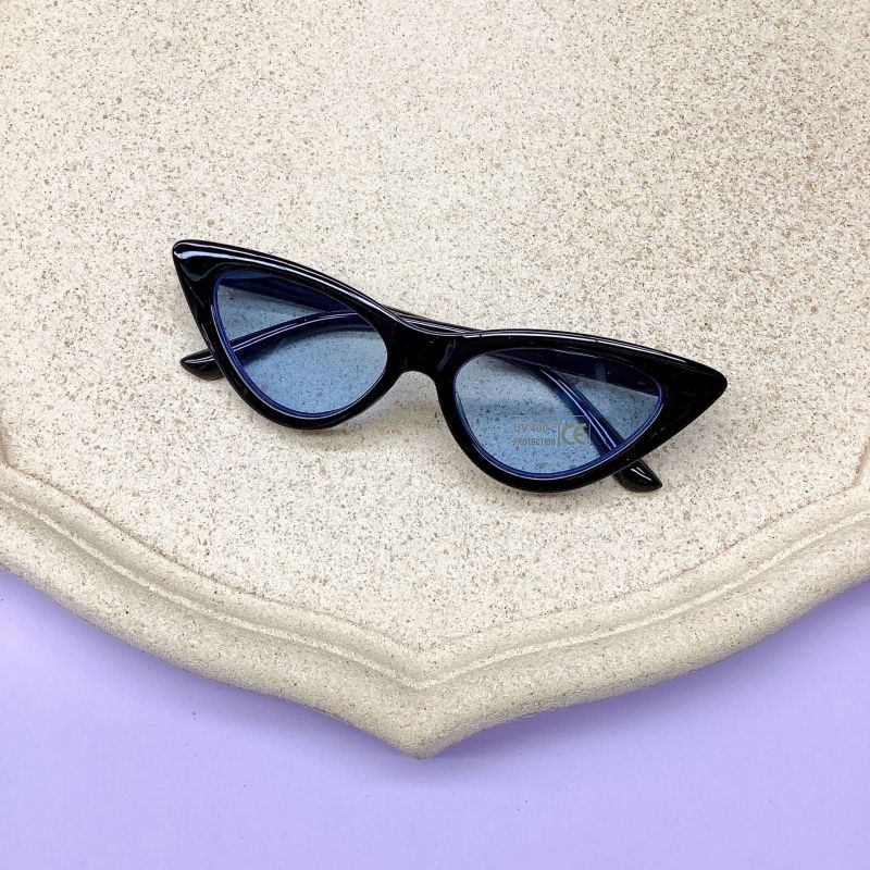Fashion Black Frame-blue Cat Eye Small Frame Children's Sunglasses