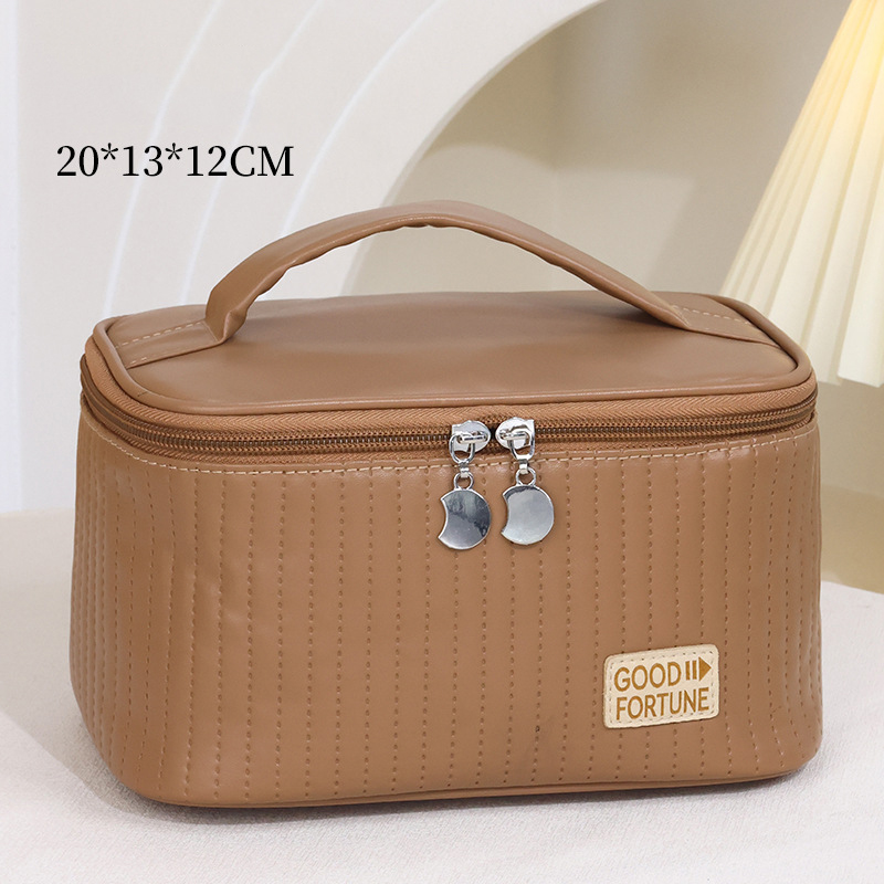 Fashion Mocha Brown-square Style Polyester Large Capacity Storage Bag