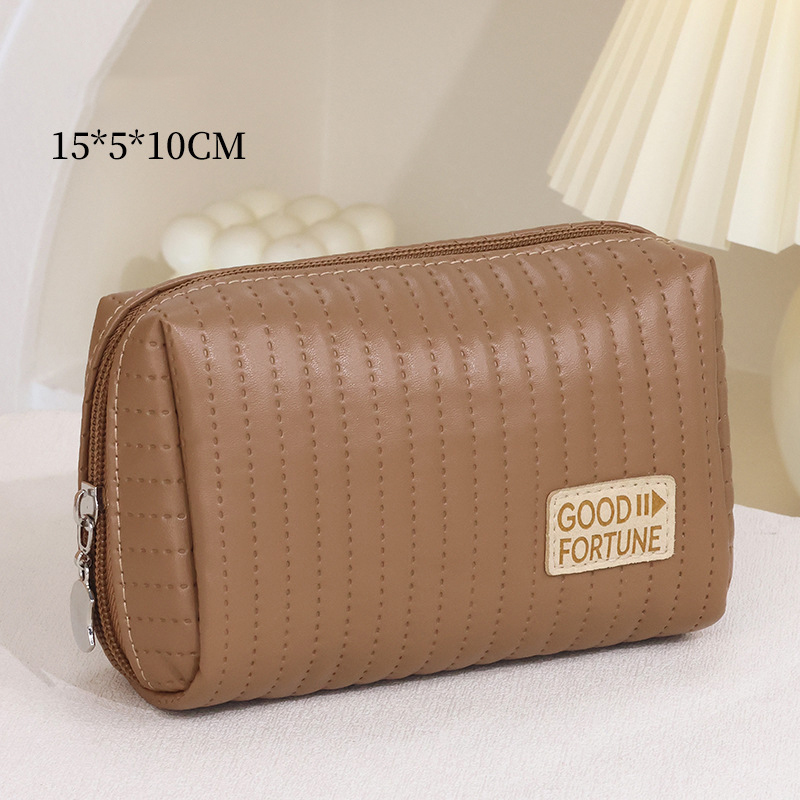 Fashion Mocha Brown-hand Style Polyester Large Capacity Storage Bag