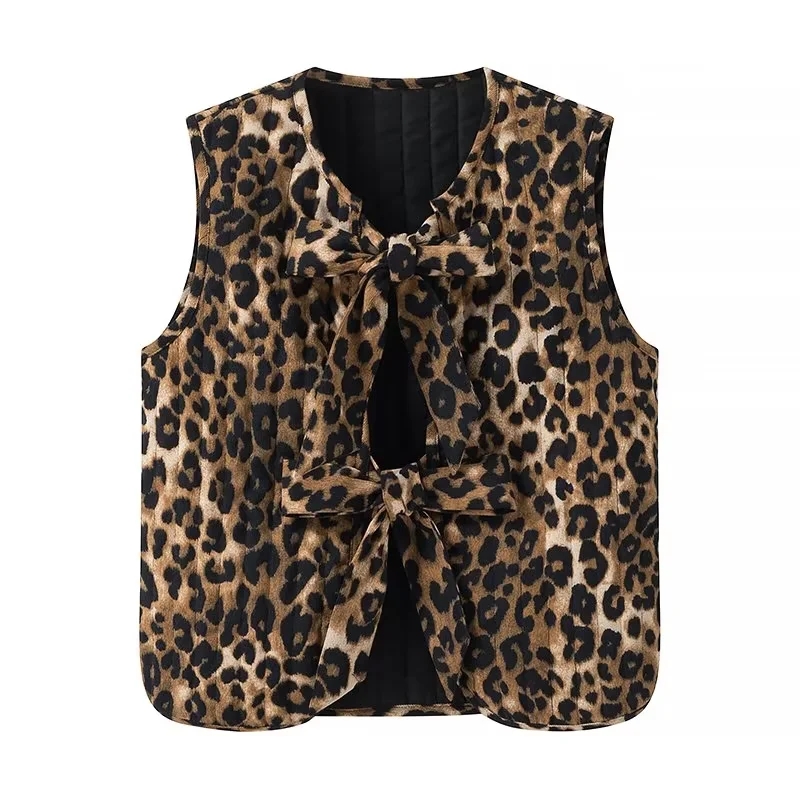 Fashion Leopard Print Corduroy Leopard Print Cotton Vest