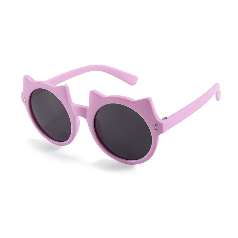 Fashion Purple Cat Ear Children's Sunglasses