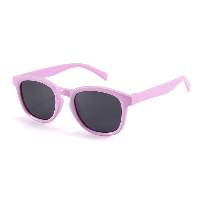 Fashion Purple Children's Silicone Square Sunglasses