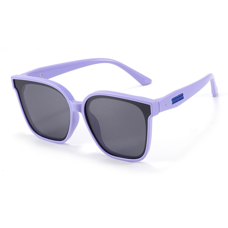 Fashion Purple Children's Silicone Square Sunglasses