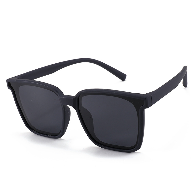 Fashion Matt Black Frame Children's Square Sunglasses