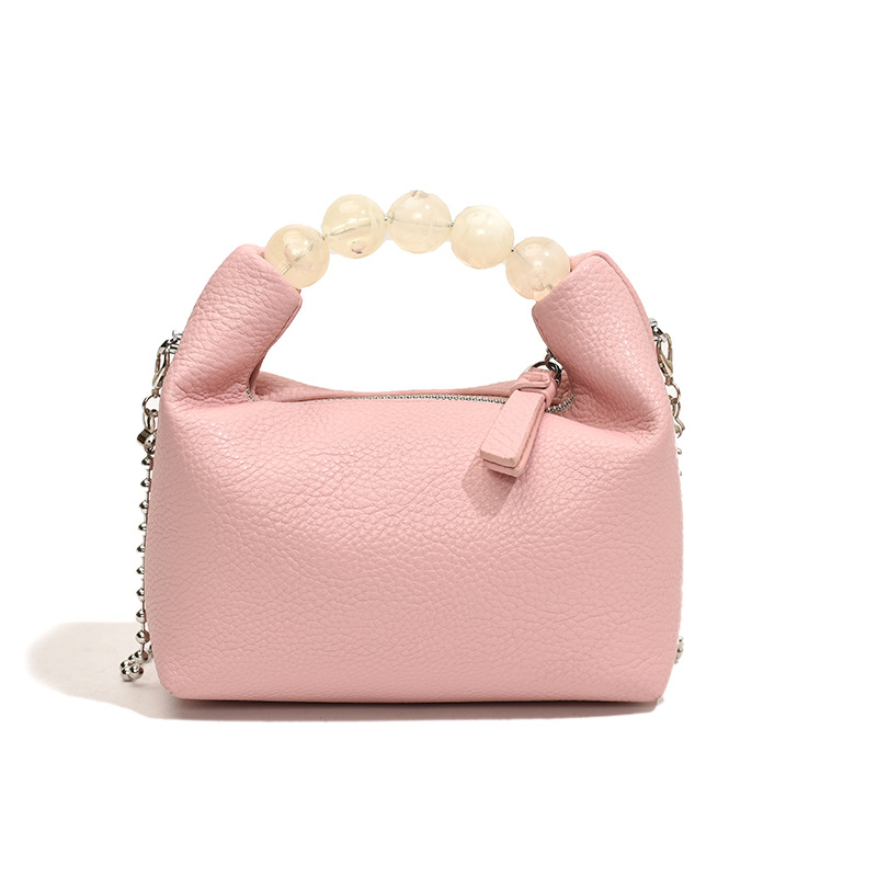 Fashion Pink With Transparent Pu Large Capacity Crossbody Bag