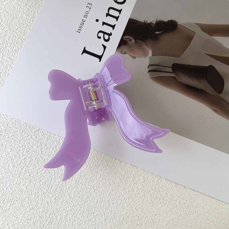 Fashion 3#purple Acetate Bow Ribbon Grabber
