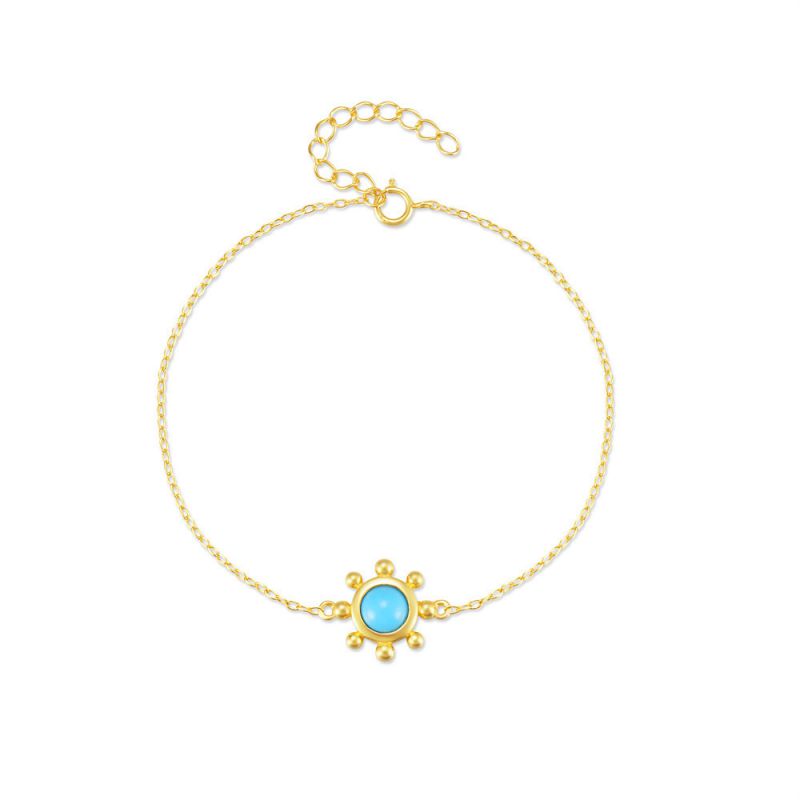 Fashion Gold Turquoise Round Bracelet
