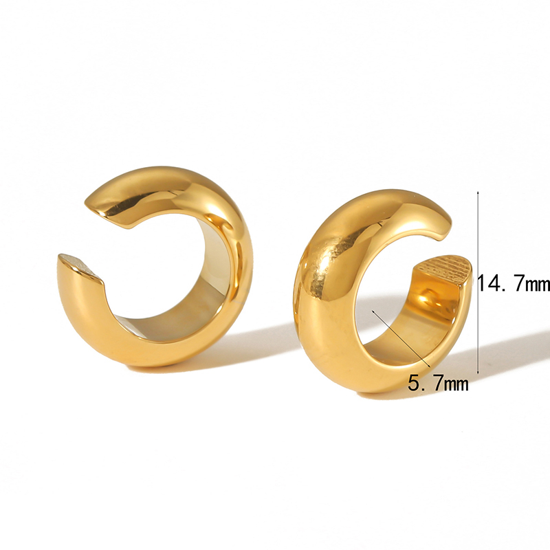 Fashion Golden 3 Stainless Steel C-shaped Ear Clip
