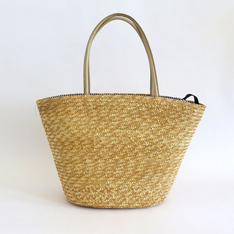 Fashion Primary Color Wheat Straw Large Capacity Shoulder Bag