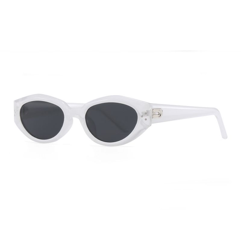 Fashion Jelly White Flakes Cat Eye Small Frame Sunglasses
