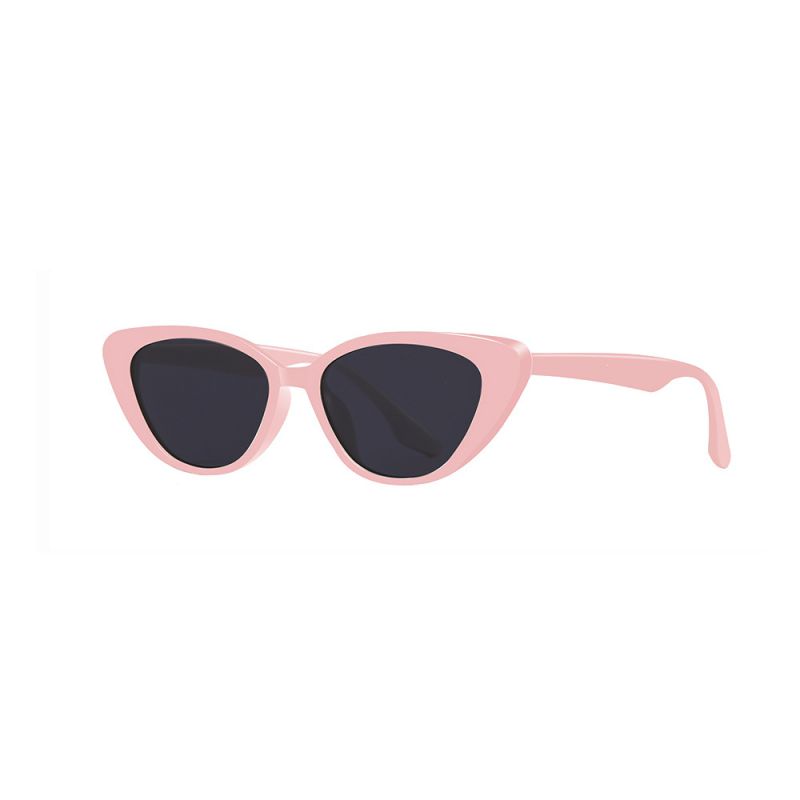 Fashion Pink Frame Gray Film Pc Cat Eye Sunglasses